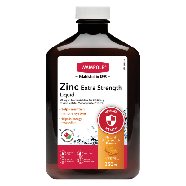 Liquid Zinc extra strength bottle